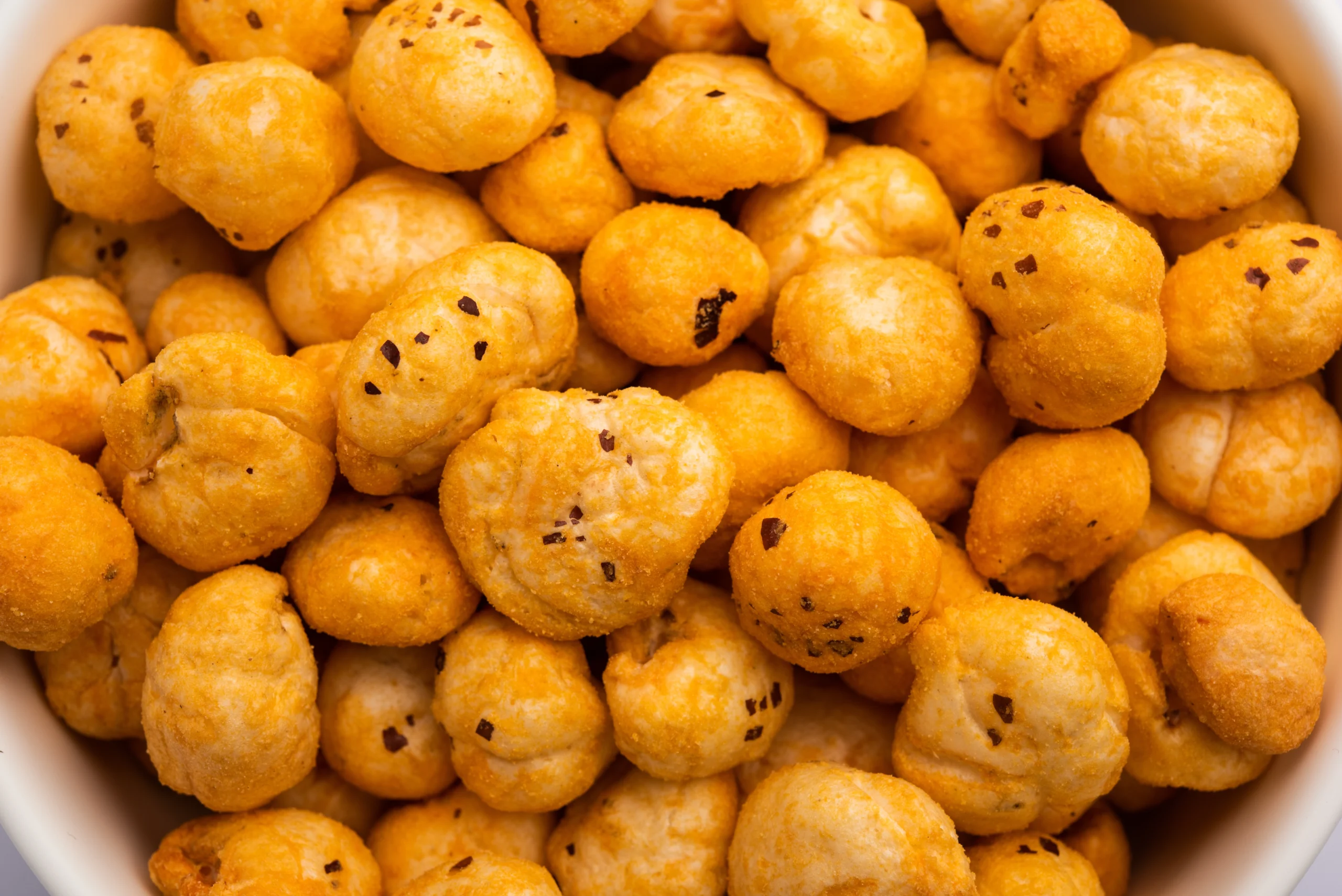 Value-added roasted makhana products exported from India
